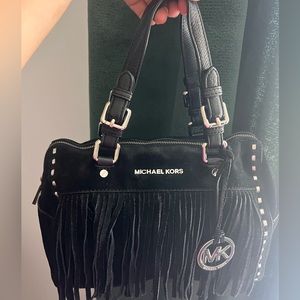 Michael Kora Handbag Crossbody Black Suede